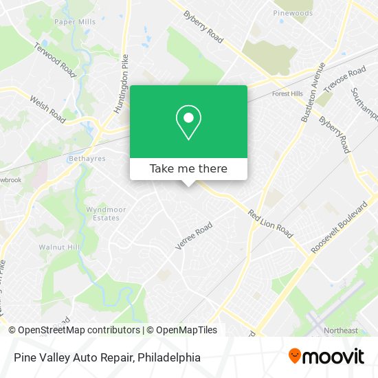 Mapa de Pine Valley Auto Repair