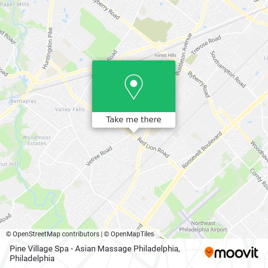 Mapa de Pine Village Spa - Asian Massage Philadelphia