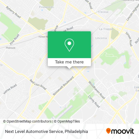 Mapa de Next Level Automotive Service