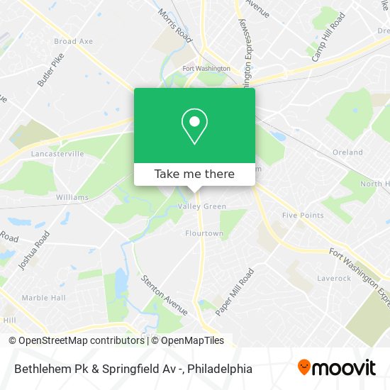 Bethlehem Pk & Springfield Av - map