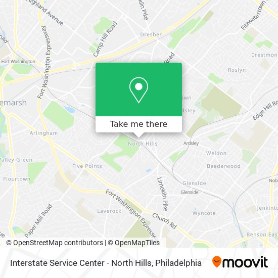 Mapa de Interstate Service Center - North Hills