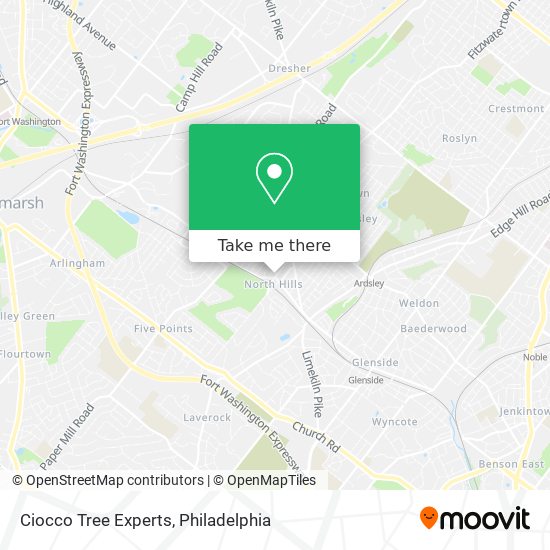 Ciocco Tree Experts map