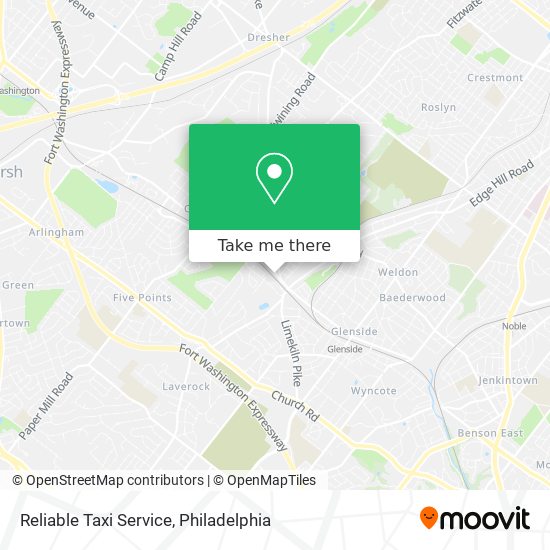 Reliable Taxi Service map