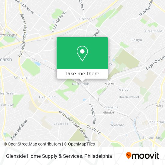 Glenside Home Supply & Services map