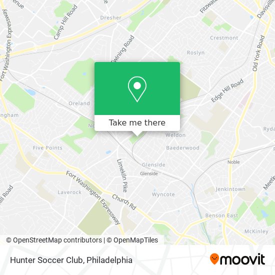 Hunter Soccer Club map