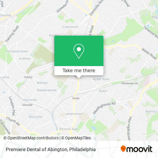 Mapa de Premiere Dental of Abington