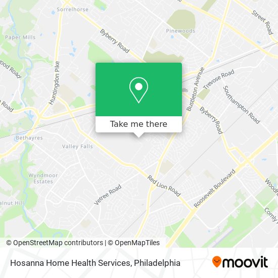 Mapa de Hosanna Home Health Services