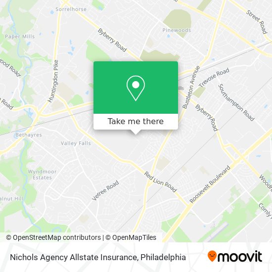 Mapa de Nichols Agency Allstate Insurance