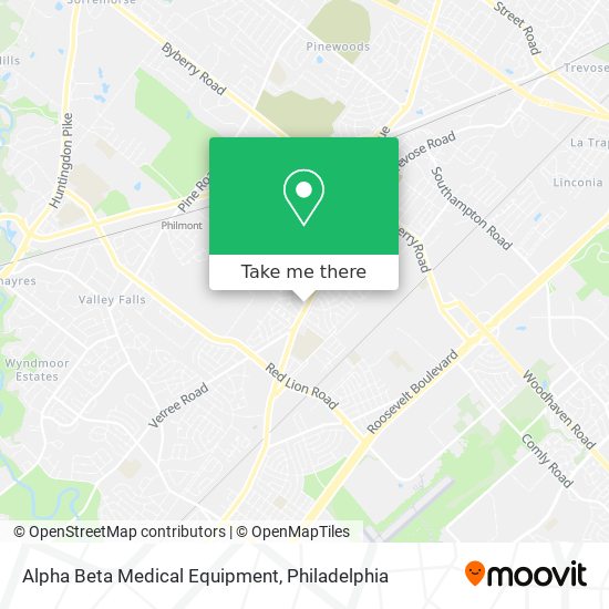 Alpha Beta Medical Equipment map