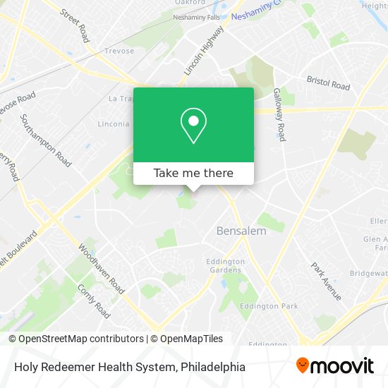 Holy Redeemer Health System map