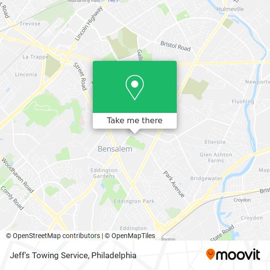 Jeff's Towing Service map