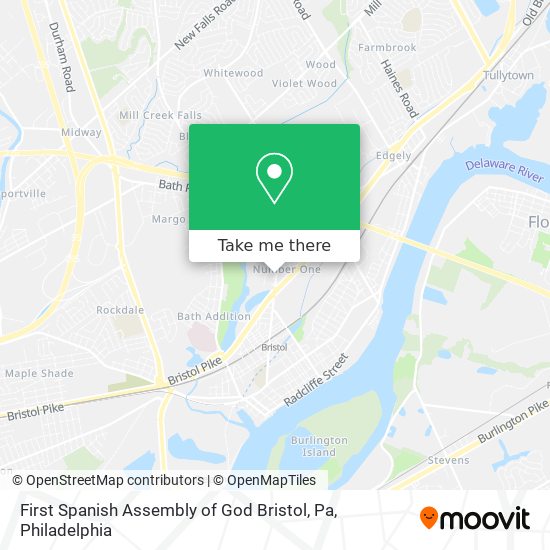 First Spanish Assembly of God Bristol, Pa map
