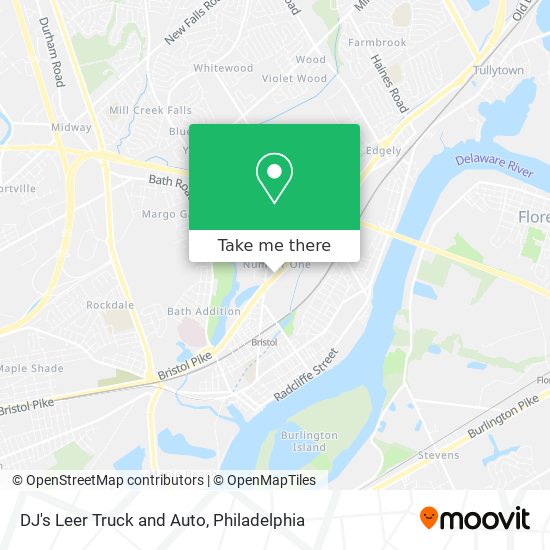DJ's Leer Truck and Auto map
