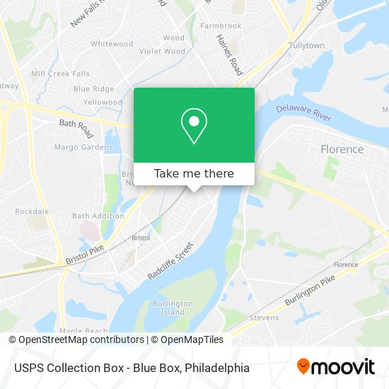 USPS Collection Box - Blue Box map