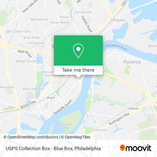 USPS Collection Box - Blue Box map