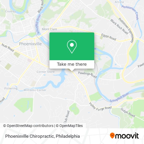Phoenixville Chiropractic map