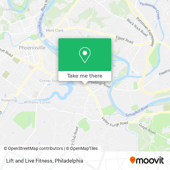 Lift and Live Fitness map