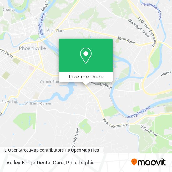 Valley Forge Dental Care map