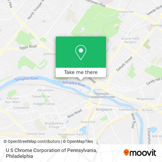Mapa de U S Chrome Corporation of Pennsylvania