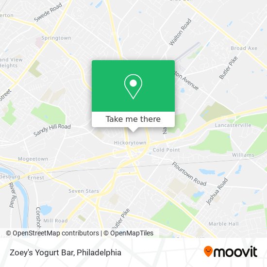 Zoey's Yogurt Bar map