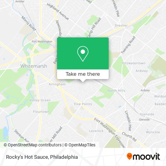 Rocky's Hot Sauce map