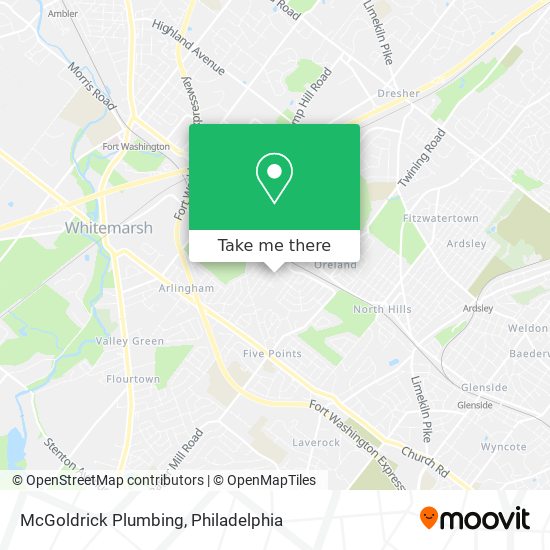 Mapa de McGoldrick Plumbing