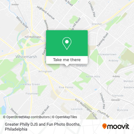 Greater Philly DJS and Fun Photo Booths map