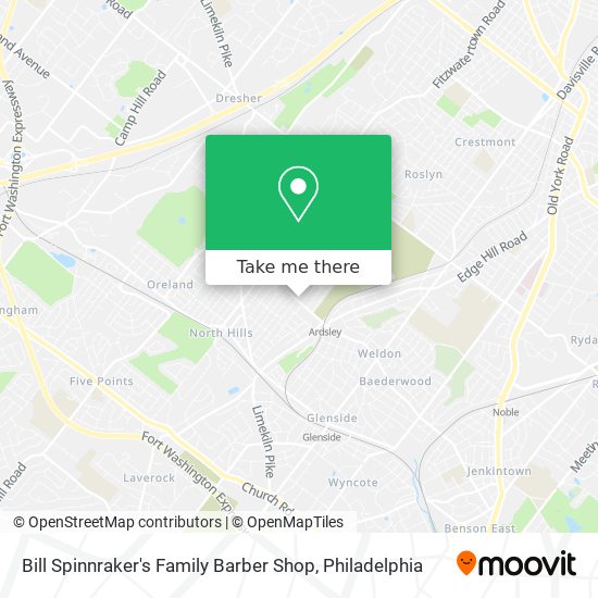 Mapa de Bill Spinnraker's Family Barber Shop