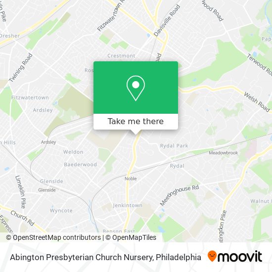 Abington Presbyterian Church Nursery map