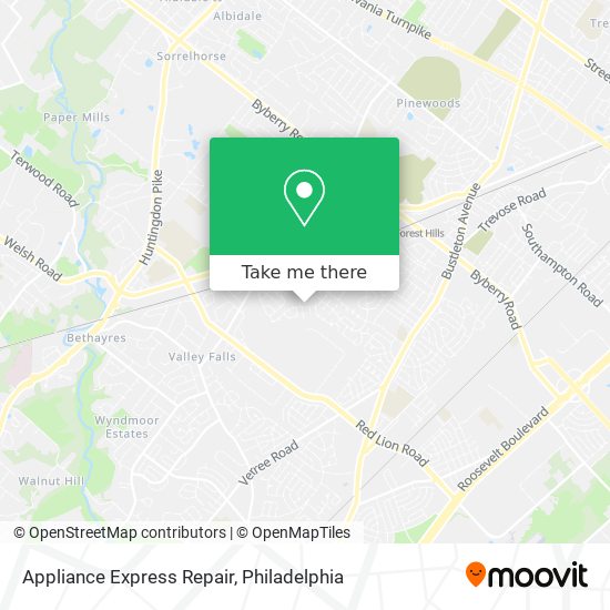 Mapa de Appliance Express Repair