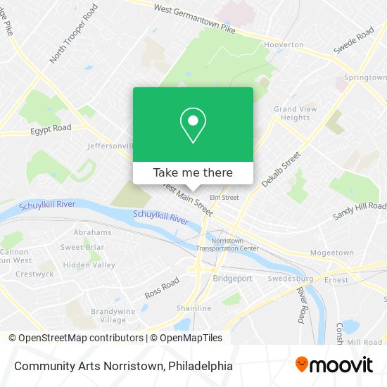 Community Arts Norristown map