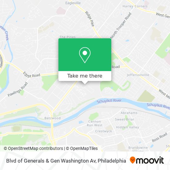 Blvd of Generals & Gen Washington Av map