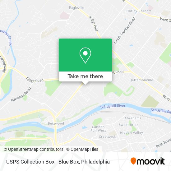 USPS Collection Box - Blue Box map