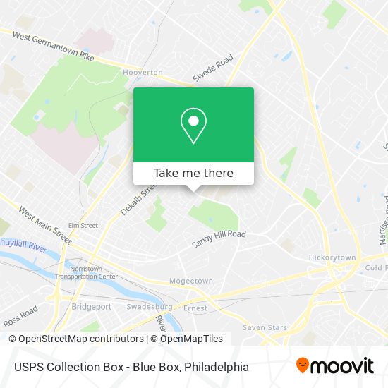 USPS Collection Box - Blue Box map