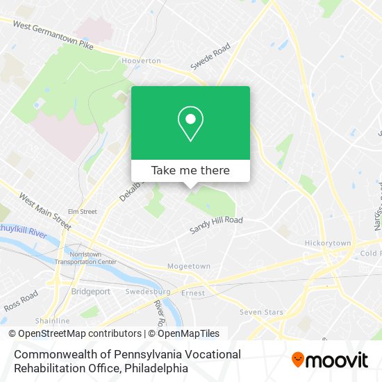 Commonwealth of Pennsylvania Vocational Rehabilitation Office map
