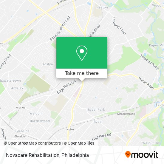 Mapa de Novacare Rehabilitation