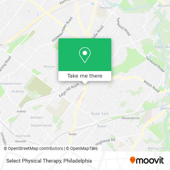 Mapa de Select Physical Therapy