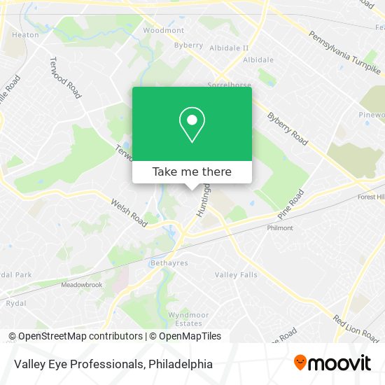 Mapa de Valley Eye Professionals