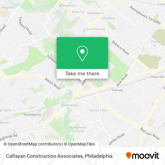 Calfayan Construction Associates map