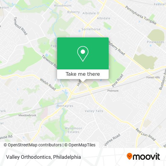 Valley Orthodontics map