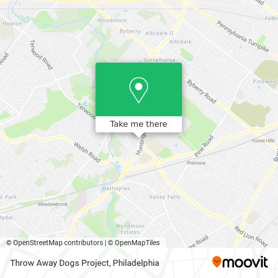 Mapa de Throw Away Dogs Project