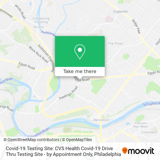 Covid-19 Testing Site: CVS Health Covid-19 Drive Thru Testing Site - by Appointment Only map