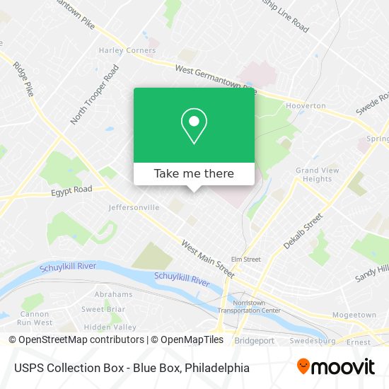 USPS Collection Box - Blue Box map