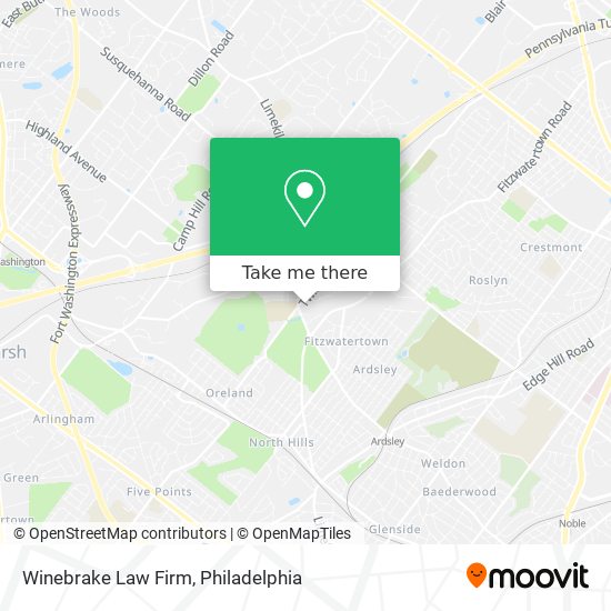Winebrake Law Firm map