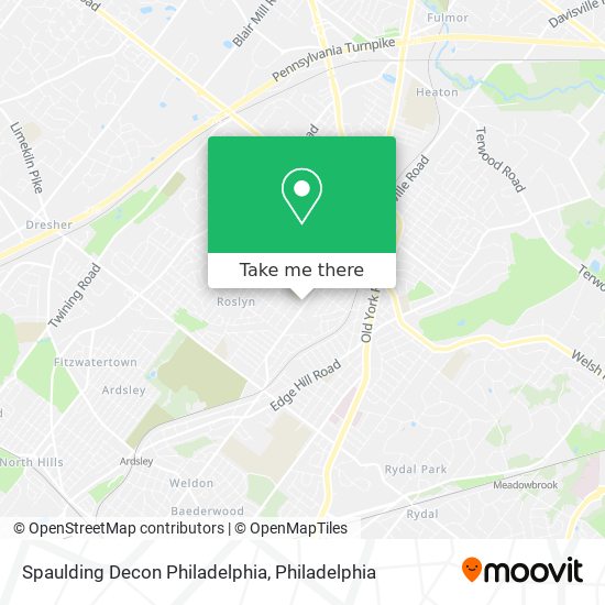 Mapa de Spaulding Decon Philadelphia
