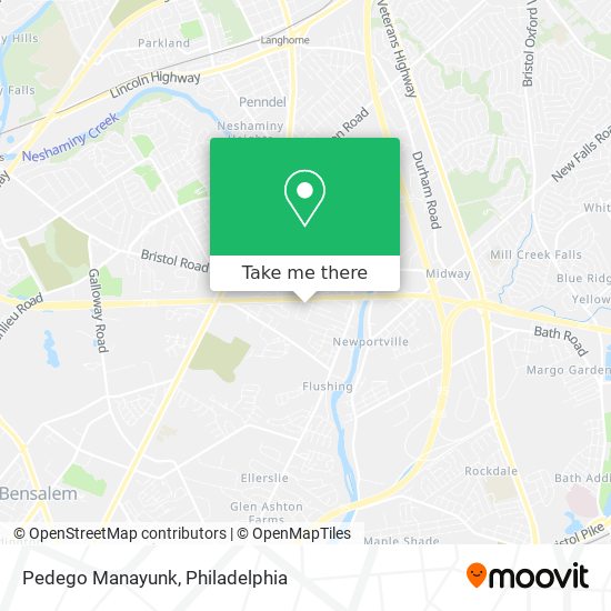 Mapa de Pedego Manayunk