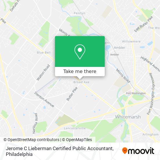 Jerome C Lieberman Certified Public Accountant map