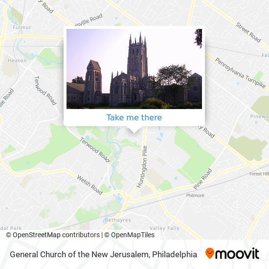 General Church of the New Jerusalem map