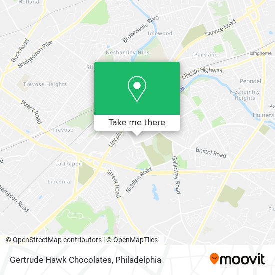 Gertrude Hawk Chocolates map