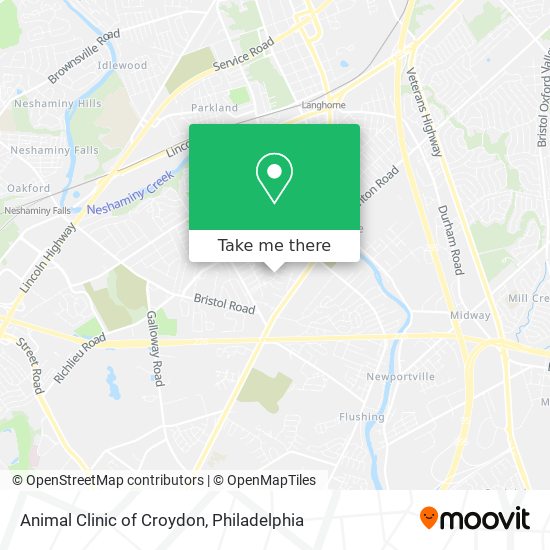 Mapa de Animal Clinic of Croydon